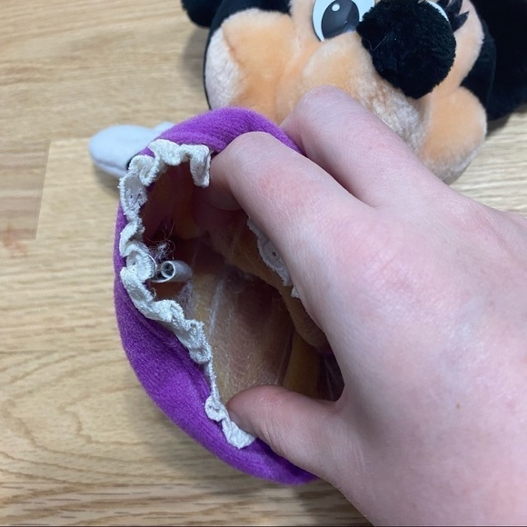 Vintage Disneyland Minnie Mouse Hand Puppet Purple Kids - Picture 3 of 5